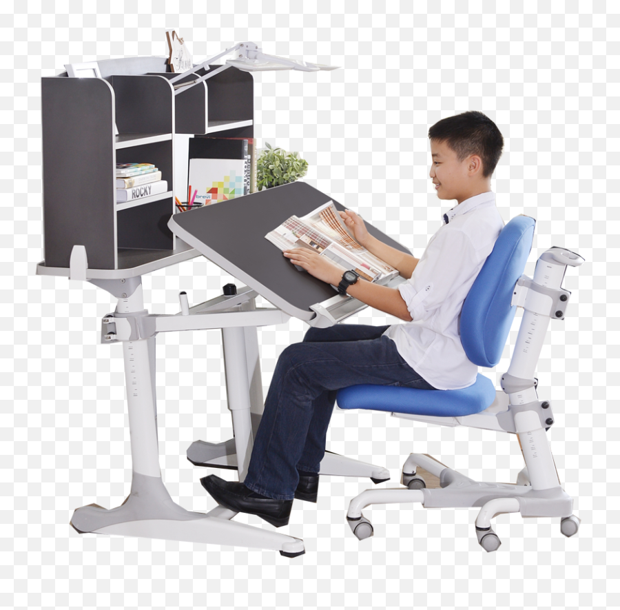 Top Of Desk Png - Study Desk With Chair,Computer Desk Png