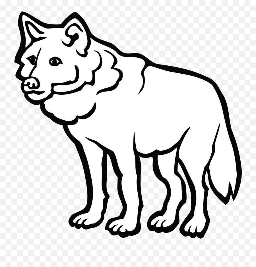 Free Clipart Of A Wolf - Clip Art Black And White Wolf Png Wolf Clip Art Black And White,Wolf Png