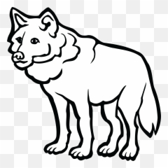 Free Clipart Of A Wolf - Art Black And White Png