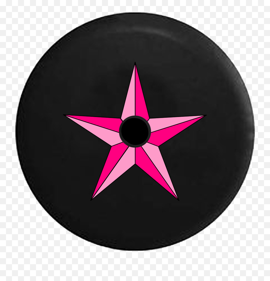 Jeep Wrangler Jl Backup Camera Day Pink Nautical Star Girls Sea Life Ocean Rv Camper Spare Tire Cover - Blackcustom Sizecolorink Circle Png,Nautical Star Png
