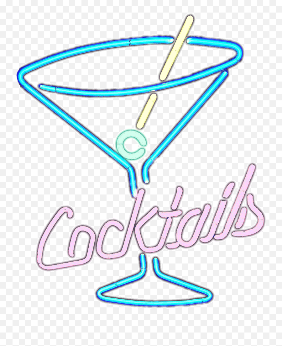 Martini Clipart Transparent Background - Neon Signs White Background Png,Cocktail Png