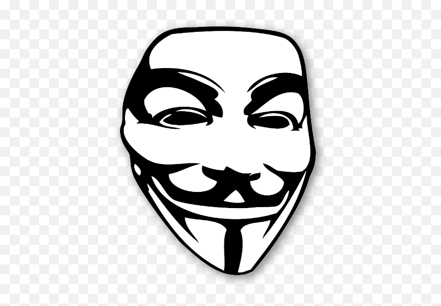 Guy Fawkes Mask Anonymous Text Clip Art - Mask Png Download V For Vendetta Mask Transparent Background,Black Mask Png