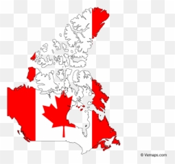 Flag Map Of Canada - png