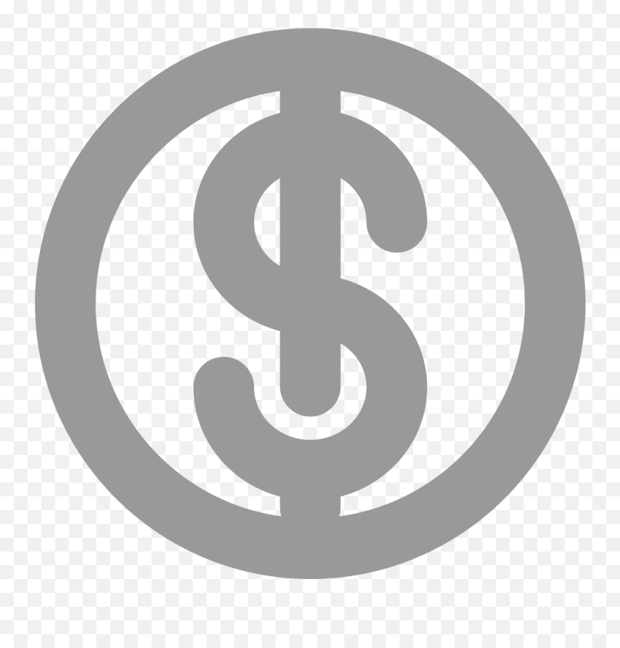 Download Dollar Sign Dark Grey - Number Png,Dollar Logo