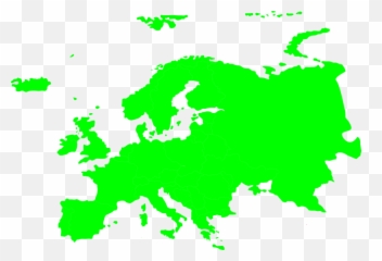 Green Silhouette Of Map Europe - Continent Clipart png