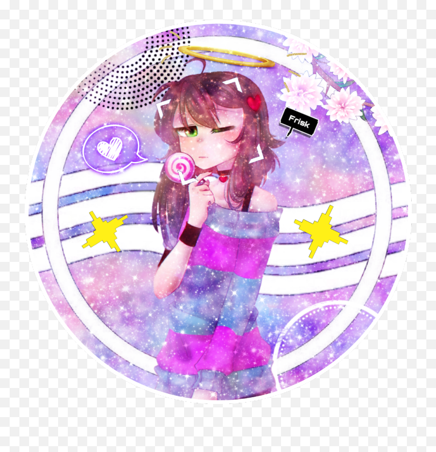 Undertale - Frisk In Circle Png,Undertale Heart Transparent