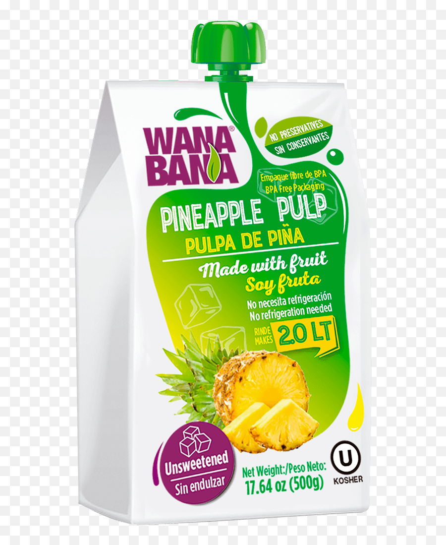 Pineapple - Piña 500g Fruit Pulp Pouch 20 Box Png,Piña Png