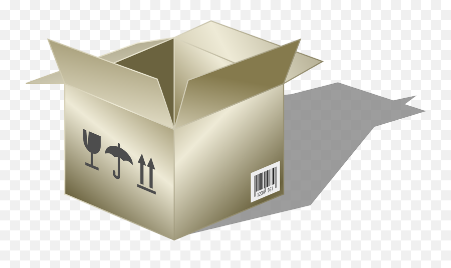 An Empty Old Cardboard Box - Démenagement Image Transparente Png,Old Ebay Logo