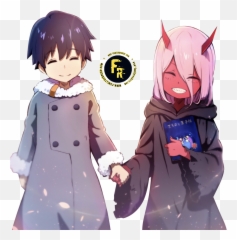Render Hiro X Zero Two - Darling In The Franxx 02 And Hiro Png,Zero Two Png