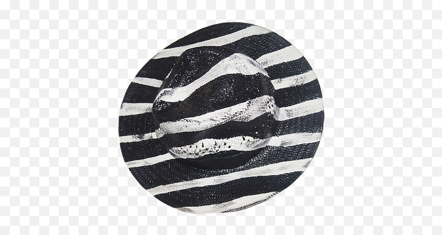 Beetlejuice Wannabe Painted Weave Hat Stormritter - Monochrome Png,Beetlejuice Png