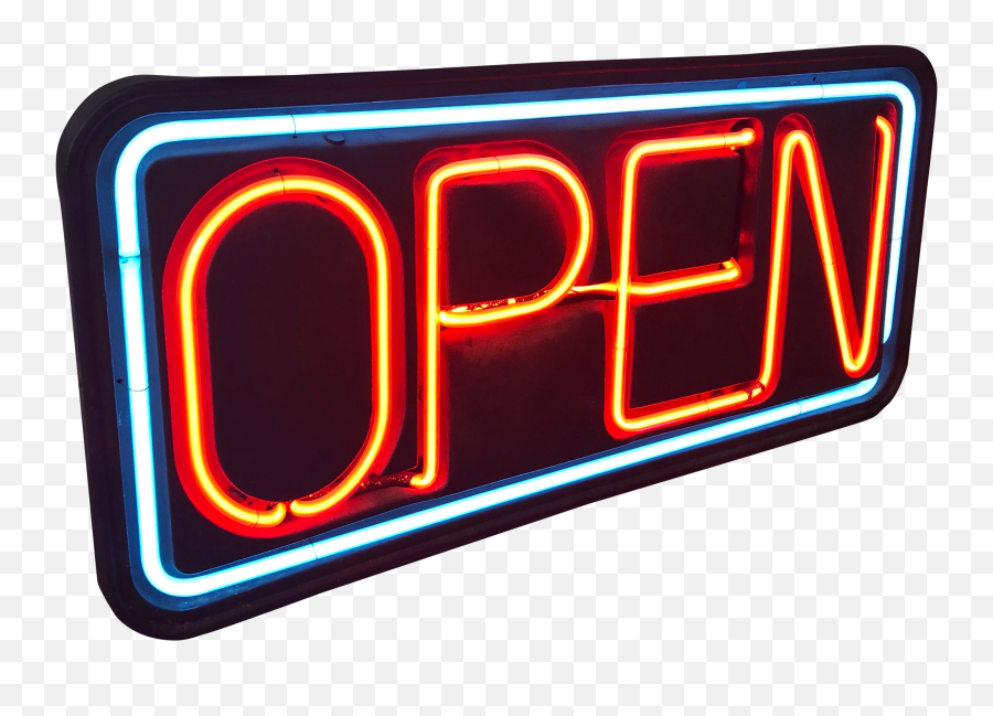 Vintage Neon Open Sign - Neon Sign Png,Open Sign Png