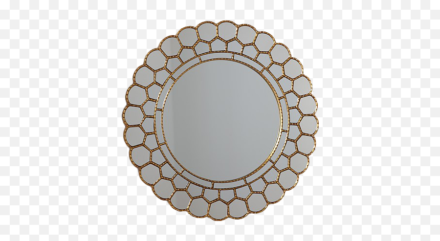 Gold Circle Blossom Mirror - Mirror Png,Gold Circle Png