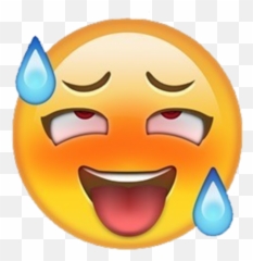 Cringe Sticker - Ahegao Emoji Transparent Background png