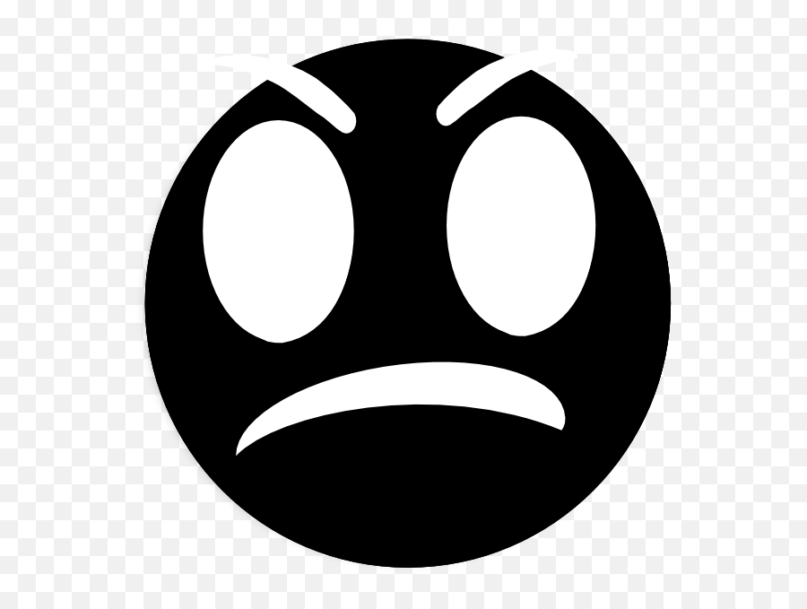 Free Angry Face Black And White - Cartoon Mad Face Png,Angry React Png