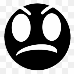 Free Angry Face Black And White - Cartoon Mad Png