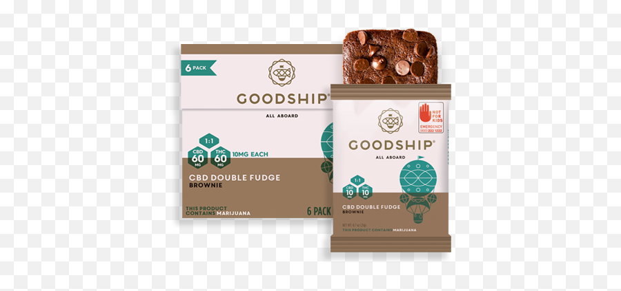 Cbd Double Fudge Brownie U2014 Goodship - Goodship Double Fudge Brownie Png,Fudge Png