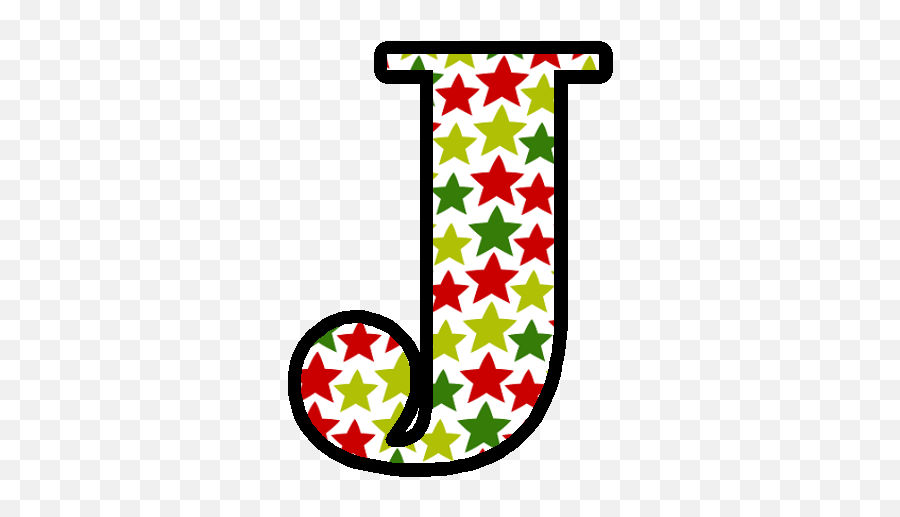 Christmas Stars Alphabet - Vertical Png,Christmas Stars Png