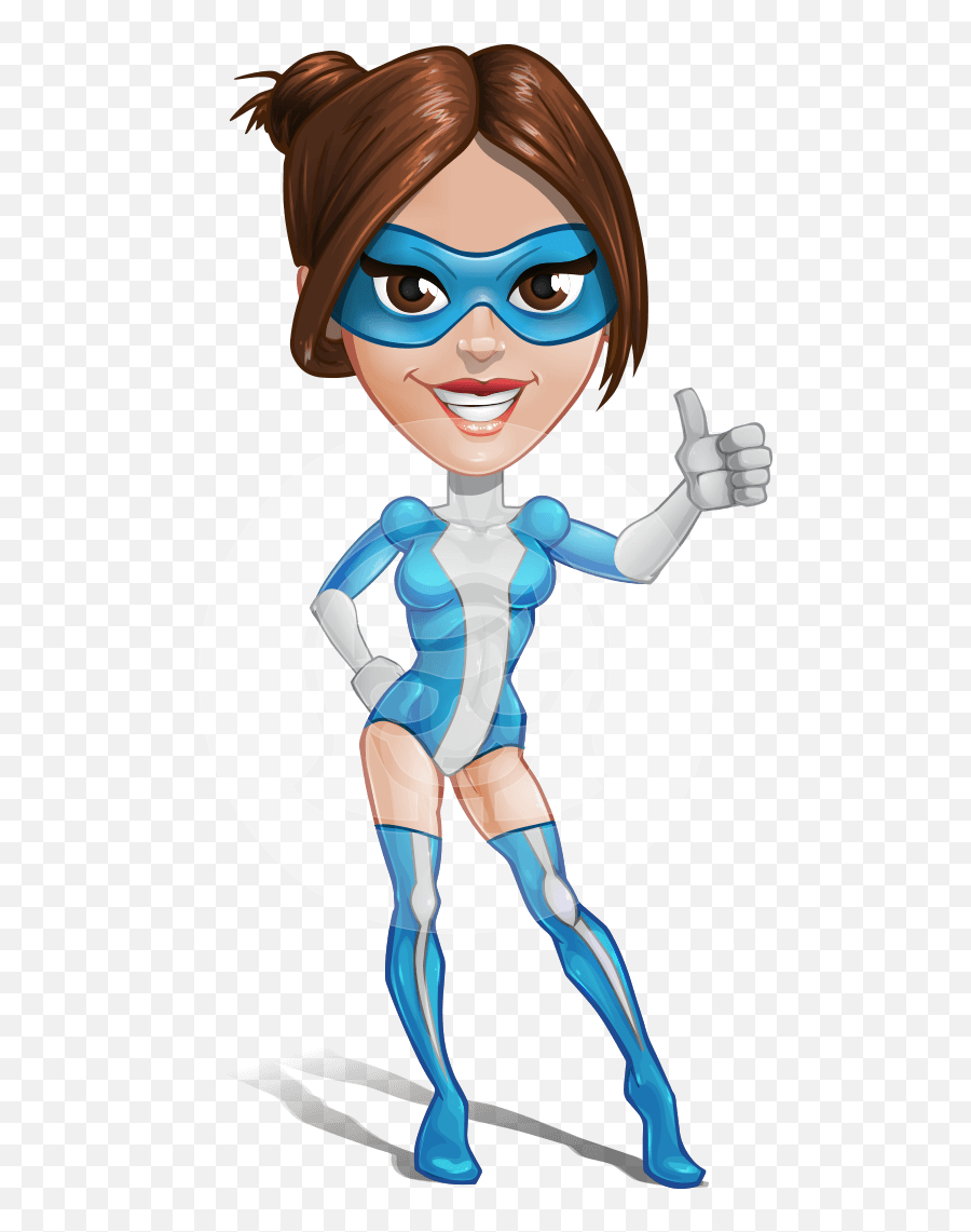 Super Woman Cartoon Vector Hero Character Graphicmama - Strong Girl Cartoon Png,Superwoman Png