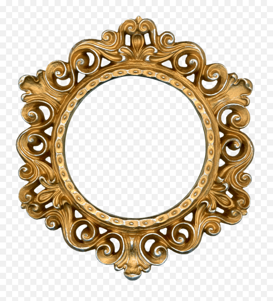 Round Golden Frame Png Transparent - Round Frame Png,Round Frame Png
