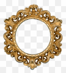 Round Golden Frame Png Transparent - Png