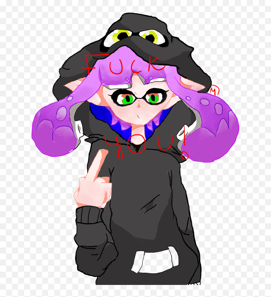 Splatoon Squidgirl M3gp01d - Illustrations Art Street Fictional Character Png,Splatoon Squid Logo