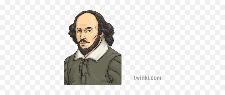 William Shakespeare 3 Illustration - Hair Design Png,Shakespeare Png
