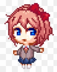 I Made Sayori Pixel Art 3 Ddlc - Fictional Character png