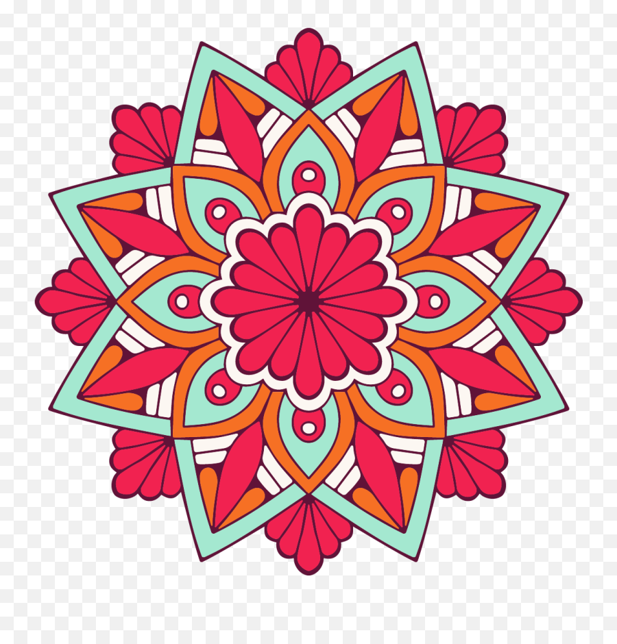 Download Symmetry Art Cross Embroidery Stitch Free Png Hq - Mandala Rojo Y Verde,Embroidery Png