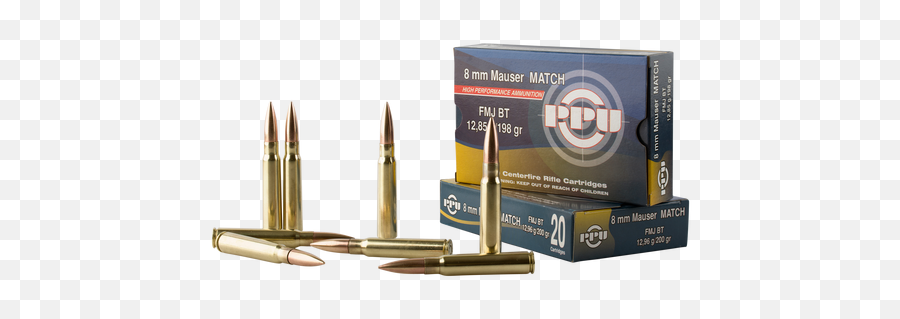 Ppu Metric Rifle 8mm Mauser 196gr Soft Point 20rd Box Png Thompson Centerfire Icon