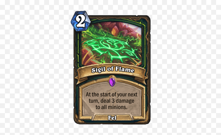 New Demon Hunter Epic Card Revealed - Sigil Of Flame Hearthstone Png,Demon Hunter Icon