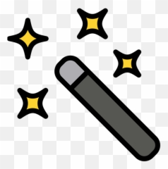 Magic Wand Tool Icon Of Colored Outline - Dot png
