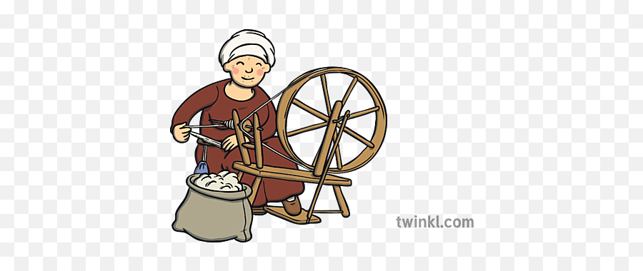 Spinning Wheel And Old Woman Sleeping - Spinning Png,Sleeping Beauty Icon