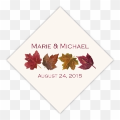 Maple Leaf Pattern Autumn Favor Tags - Language png