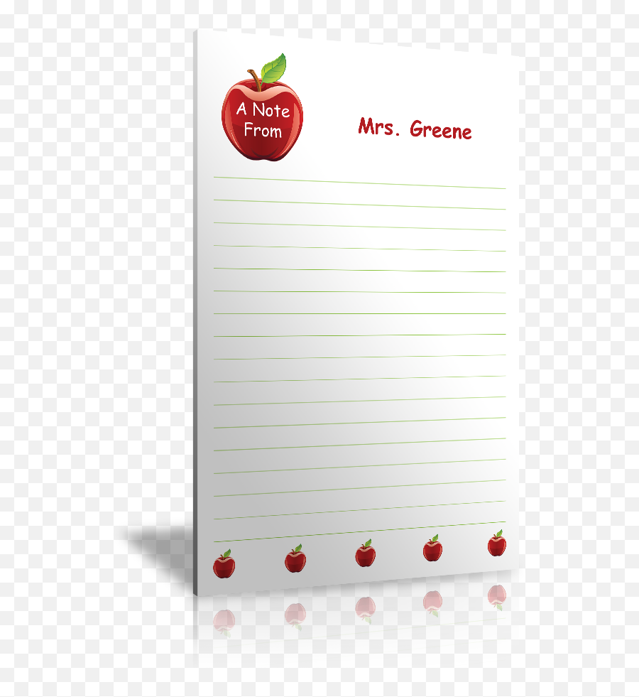 Teacher Gift Notepads Apples Printppscom - Dot Png,Teacher Apple Icon