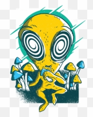 Alien Psychedelic - Psychedelic Mushroom T Shirt Design Png,Psychedelic Png