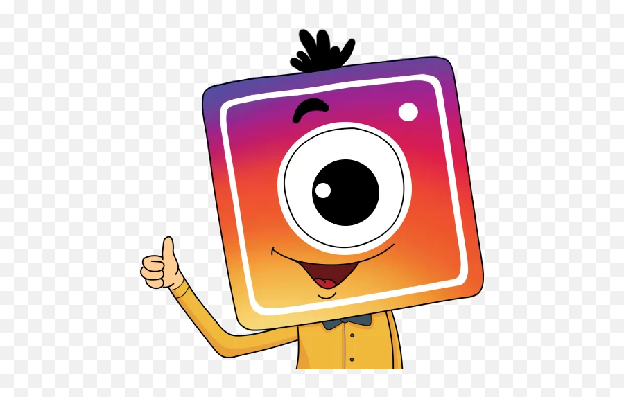 Instagram Telegram Stickers - Happy Png,Instagram Icon Sticker