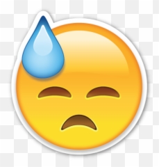 Sweating Face Emoticon - ClipArt Best Clipart Emoji Transparent Background png