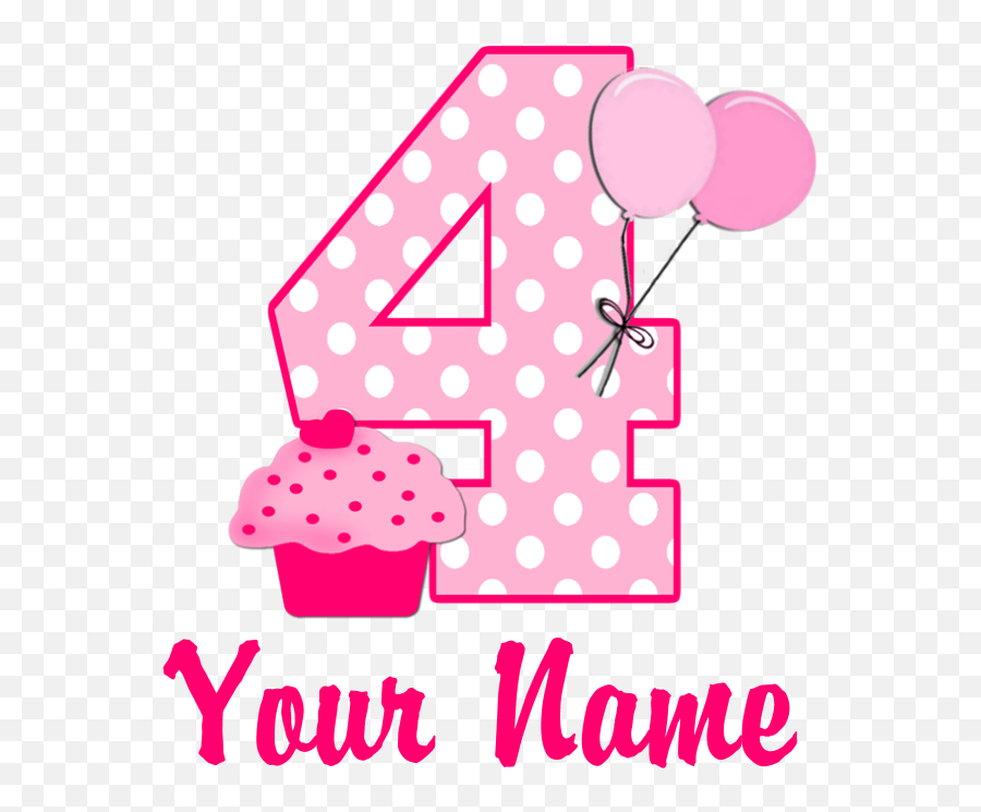 4th Birthday Png 4 Image - Transparent 2nd Birthday Png,Birthday Png