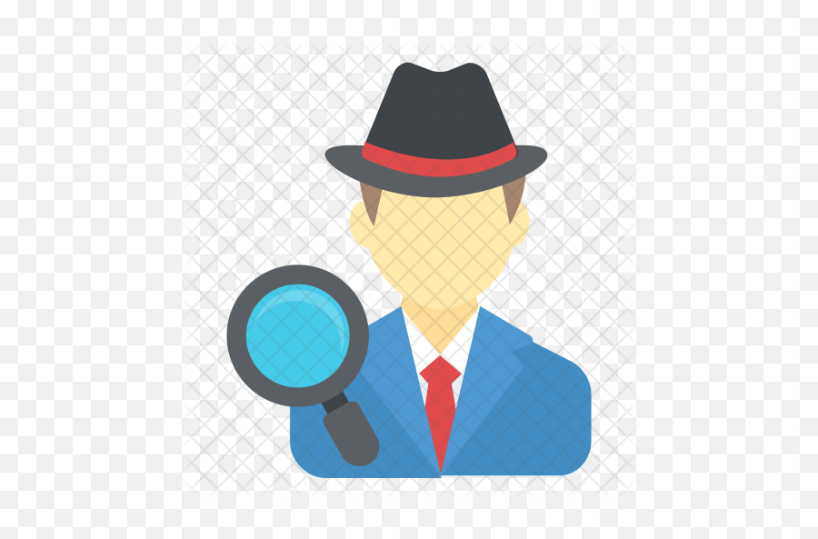 Detective Icon - Vector Investigador Con Lupa Png,Detective Png