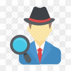 Detective Icon - Vector Investigador Con Lupa Png,Detective Png