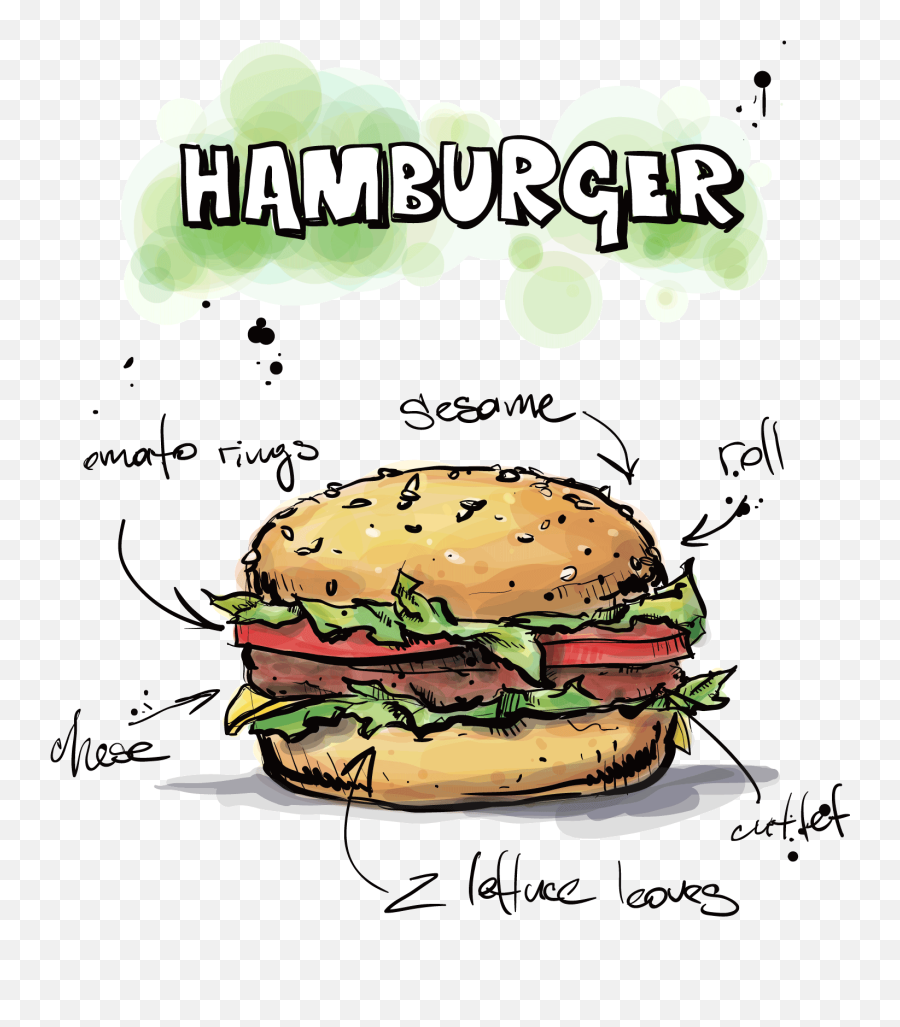 Clipart Freeuse Hamburger Hot Dog Cheeseburger - Hamburger Hamburger Png,Cheeseburger Transparent