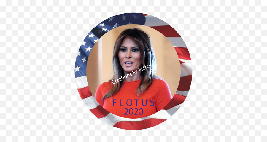 Flotus - Melania Trump 2020 Pocket Mirror Ebay American Flag Png,Melania Trump Png