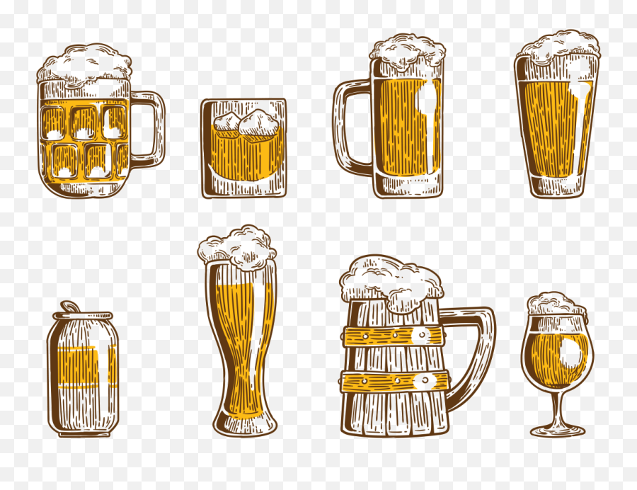 Cerveja Icons Vector - Vector Beer Can Glass Png,Beer Vector Png