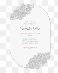 Lace Bridal Shower Invitation Evite - Blog png