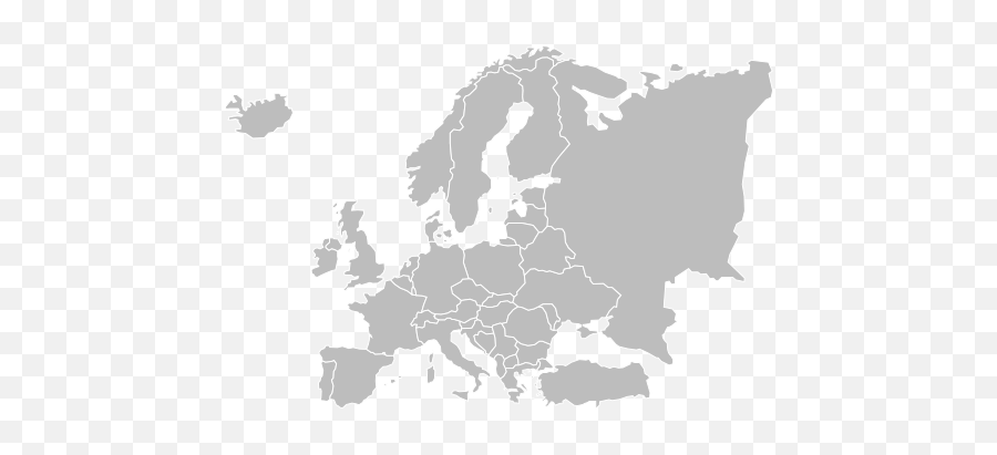 Download Hd Main Landforms - Europe Map Grey Transparent Png,Europe Map Png