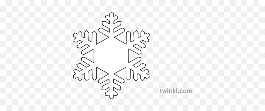 Snowflake Template Black And White Illustration - Twinkl Illustration Of Longitudinal Waves Png,White Snowflake Transparent