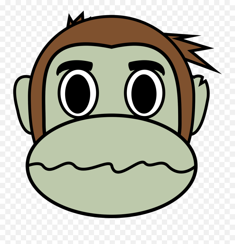 Zombie Silhouette Png - Cómo Dibujar La Cara De Un Gorila,Monkey Emoji Png