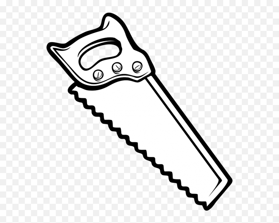 Saw Tool Carpentry Free Vector Graphic - Saw Black And White Png,Saw Transparent
