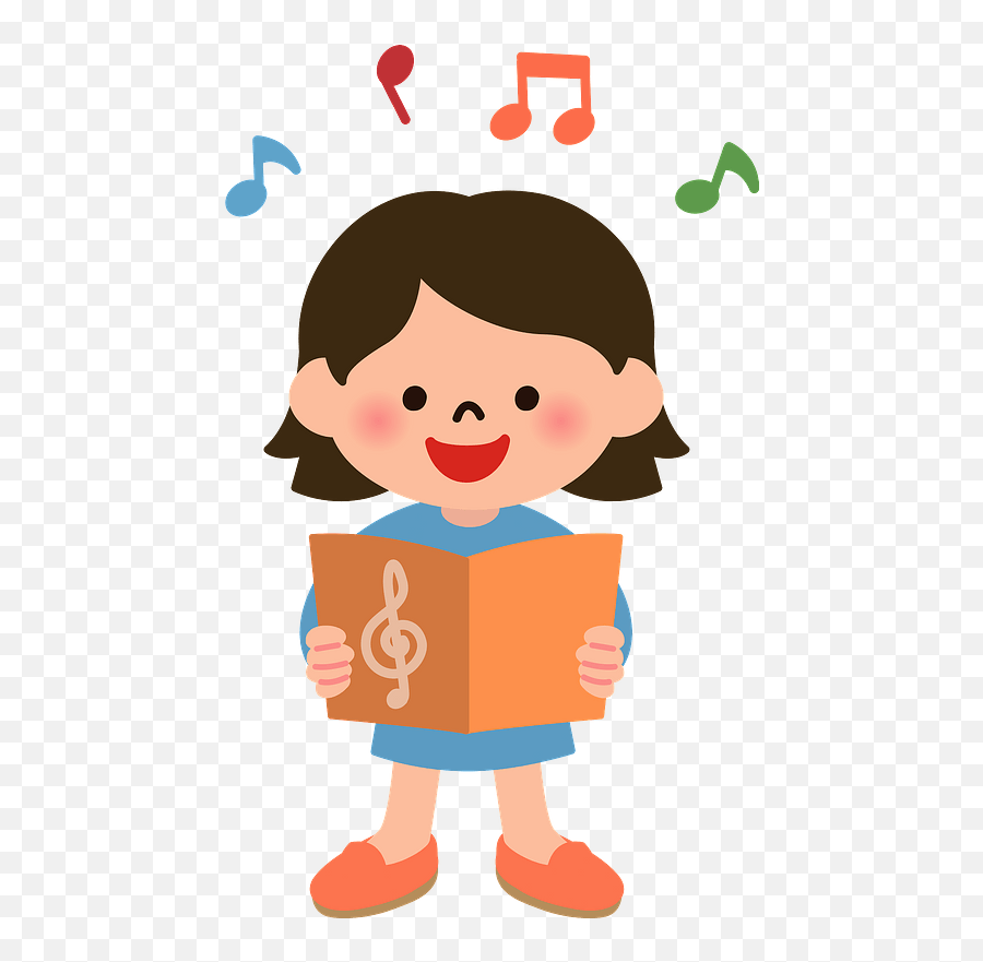Child Girl Sing Clipart - Kid Sing Clipart Png,Sing Png