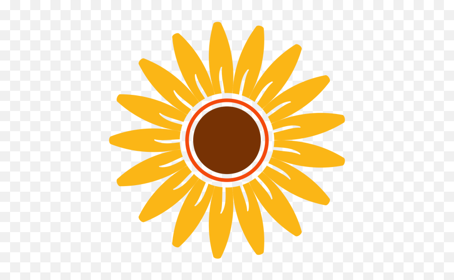 Flat Sunflower Head Illustration - Transparent Png U0026 Svg Corel Draw X3 Flower Design,Sunflower Png Transparent